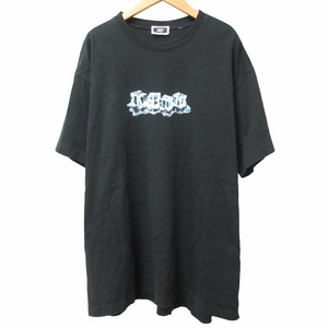 KITH NYC 美品 近年 Ice Cube Blocks Logo Tee アイスキューブブロックスロゴ Tシャツ カットソー プリント 半袖 黒 ブラック Lサイズ