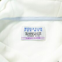 NICOLE CLUB FOR MEN ダンボールニットプルオーバーパーカ 長袖 ロゴ プリント 48 L 白 ホワイト 1564-9815_画像3