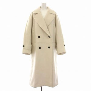 メゾンスペシャル 21AW Super140 Melton Over Coat メルトンオーバーコート ロング ウール アウター 36 M 白 アイボリー 21212165111