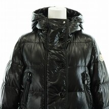 モンクレール MONCLER LOIRE GIUBBOTTO JACKET ロワール ダウンコート ロング丈 フード アウター 0 S 黒_画像7