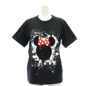 コムデギャルソン COMME des GARCONS AD2019 BLACK MARKET× Disney プリント Tシャツ コットン 半袖 S 黒 ブラック /HS ■OS レディース