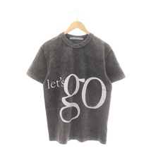 アレキサンダーワン ALEXANDER WANG Lets’go ビッグTシャツ カットソー 半袖 XS チャコール /DF ■OS ユニセックス メンズ レディース_画像1