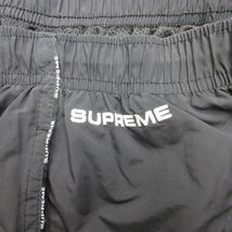 シュプリーム SUPREME 美品 23FW Logo Piping Track Pant ロゴパイピングトラックパンツ ナイロン ロゴ刺繍 ブラック 黒 Mサイズ_画像4