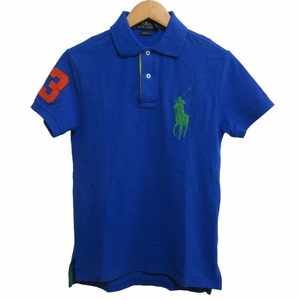 ポロ ラルフローレン POLO RALPH LAUREN ビッグポニー ポロシャツ カットソー 半袖 国内正規 710584815002 青 ブルー XS 0507 ■GY14