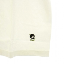 未使用品 バックチャンネル BACK CHANNEL ONE POINT POCKET T Tシャツ カットソー クルーネック 半袖 ロゴ刺繍 タグ付き M 白 メンズ_画像7