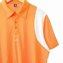 オークリー OAKLEY ポロシャツ カットソー 半袖 ゴルフ ウエア オレンジ XL 0509 メンズ_画像3
