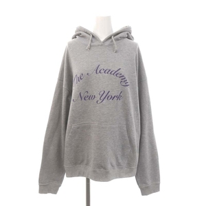  gully .rudaga Ran te[The Academy New York]f-ti- Logo sweat sweatshirt long sleeve cotton S purple gray 
