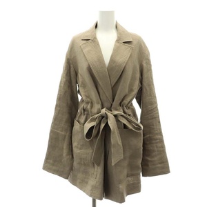  Chaos CHAOS we bar Just jacket linen middle height ribbon F mocha /HS #OS lady's 