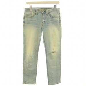  Yanuk YANUK strut Denim pants CECIL jeans stretch Zip fly leather label USED processing 23 M light blue light blue 57171054