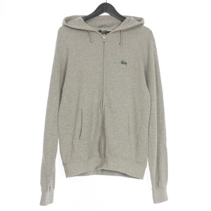  Stussy STUSSY Logo вышивка Zip выше f-ti Parker длинный рукав M серый мужской 