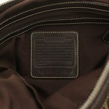 コーチ COACH ショルダーバック シグネチャー スリムダッフル クロスボディ キャンバス レザー 茶 ブラウン 6346 ■GY18 レディース_画像4