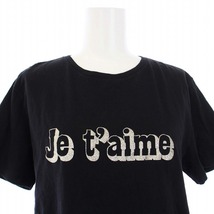 セリーヌ CELINE 20SS Je t'aime Tシャツ カットソー 半袖 ロゴ L 黒 ブラック 2X406768J /KH レディース_画像5