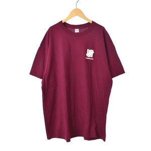 未使用品 アンディフィーテッド 20SS REGION TEE SHIBUYA 777078001121 Tシャツ カットソー 半袖 クルーネック ロゴ プリント ワインレッド