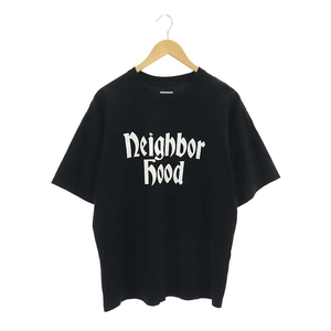 ネイバーフッド NEIGHBORHOOD 23AW NH TEE SS-10 プリント Tシャツ カットソー 半袖 プルオーバー コットン M 白 黒