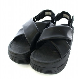  Sly SLY car kaSHAKA FIESTA PUFF CHUNKY sandals strap thickness bottom 25cm black black /TK lady's 