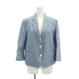  Margaret Howell MARGARET HOWELLlinen tailored jacket одиночный 7 минут рукав 1 голубой /HK #OS женский 