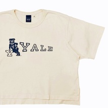ビームスボーイ BEAMS BOY US カレッジ Tシャツ カットソー ロゴ YALE ワイド プリント 半袖 13040897146 白 アイボリー系 One Size 0516_画像2