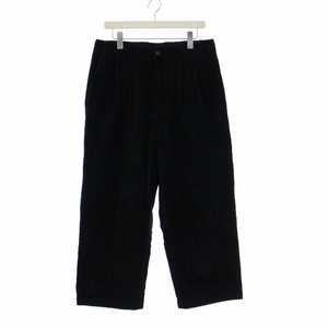 ラウンダバウト roundabout 20AW Corduroy 2tuck Pants RA20AW-PT03 コーデュロイ 2タックパンツ ワイド 黒 ブラック 2 M位 メンズ