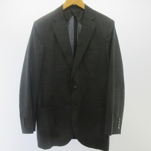  Burberry London BURBERRY LONDON wool tailored jacket blaser business formal 2B side Benz check pattern gray L