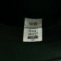 モスキーノ MOSCHINO 中折れハット ソフト帽 帽子 ウール ロゴ 緑 グリーン /AQ ■GY18 メンズ_画像4