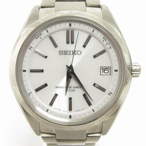  Seiko SEIKO Brightz наручные часы аналог солнечные радиоволны 7B24-0BH0 серебряный цвет циферблат белый #SM3 мужской 