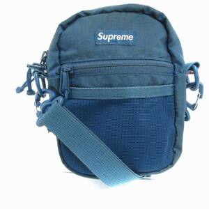 シュプリーム SUPREME 17SS Small shoulder bag ミニショルダーバッグ 斜め掛け ジップ開閉 ロゴ 青 ブルー 鞄 メンズ