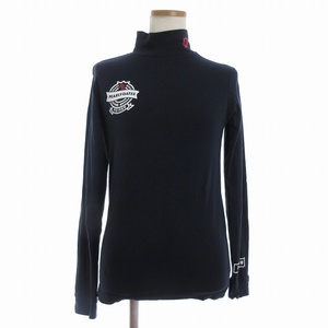  Pearly Gates PEARLY GATES Golf свитер cut and sewn длинный рукав с высоким воротником принт Logo хлопок 055-9266802 темно-синий темно-синий 0 S ранг 