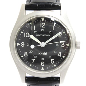 ハミルトン HAMILTON Khaki カーキ 腕時計 手巻き 9415 黒文字盤 メンズ