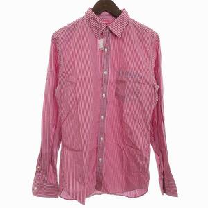 未使用品 ジェイクルー J.CREW タグ付き シャツ 長袖 ストライプ レギュラーカラー コットン ピンク S ■SM1 メンズ