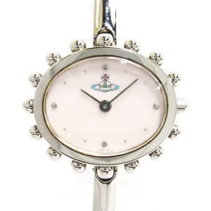 ヴィヴィアンウエストウッド Vivienne Westwood ブレスウォッチ 腕時計 ミルククラウン オーブ クォーツ ピンク文字盤 メンズ