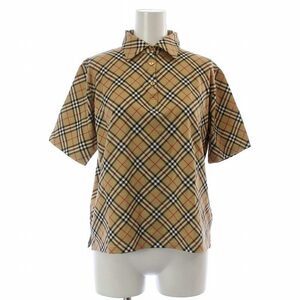  Burberry Golf BURBERRY GOLF Golf одежда рубашка-поло короткий рукав noba проверка L бежевый BGV71-459-50 /AQ #GY12 женский 