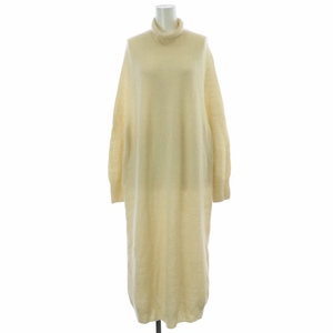  Iena IENA 18AWko Kuhn high‐necked pull over One-piece maxi long knitted wool long sleeve beige 18080900716030