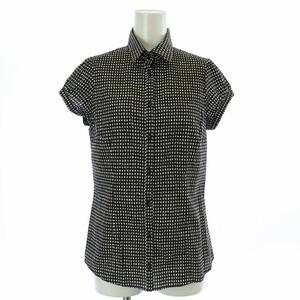  Max Mara we k end line MAX MARA WEEKEND LINE shirt blouse check short sleeves 36 S black black white white 