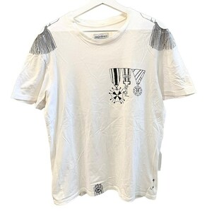 イヴサンローラン YVES SAINT LAURENT Tシャツ カットソー 半袖 フォトプリント L 白 ホワイト メンズ