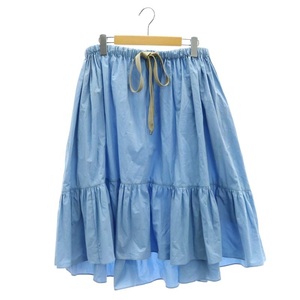  Fendi FENDIgya The - flair skirt long mi leak height Easy 38 light blue light blue FQ6697 /MI #OS lady's 