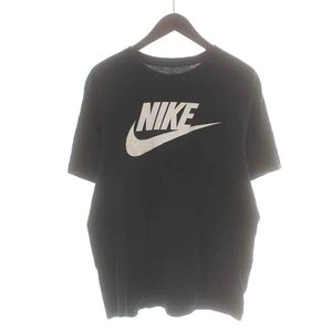 ナイキ NIKE フューチュラアイコン S/S Tシャツ カットソー 半袖 クルーネック ロゴプリント XL 黒 ブラック 白 ホワイト AR5005-010