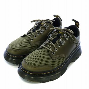 未使用品 DR.MARTENS Tarik Lo TG 5 タイシューズ タリック ローメッシュブーツ イエローステッチ レザー UK7 26.0cm カーキ 27393355