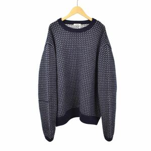 未使用品 インテリム INTERIM 23AW ALPACA BIRD'S EYE HEAVY CREW SWEATER アルパカ バーズアイ ヘビー クルー セーター ニット 5 IT23A059