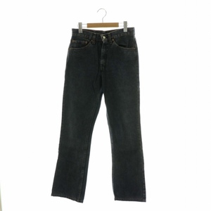 リーバイス Levi's 米国製 517-03 デニムパンツ ジーンズ ブーツカット フレア 革パッチ ジップフライ W29 L34 XS～S 黒 ブラック