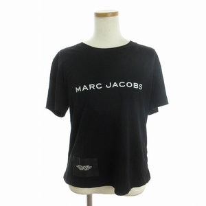 マークジェイコブス MARC JACOBS Tシャツ カットソー 半袖 プリント ロゴ コットン C631C07PF21 黒 ブラック M レディース