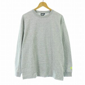 未使用品 ヘリーハンセン HELLY HANSEN L/S Classic Logo Tee Tシャツ カットソー 長袖 クルーネック ロゴ刺繍 S グレー