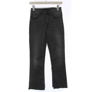 アパルトモン ドゥーズィエムクラス スリーバイワン Cropped Flare Denim デニムパンツ ジーンズ カットオフ W26 XS グレー