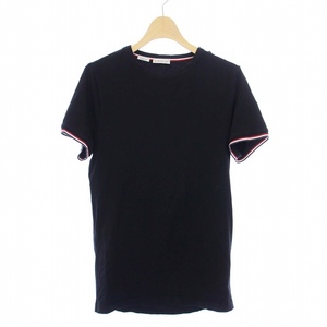 モンクレール MONCLER 20SS MAGLIA T-SHIRT Slim Fit Tシャツ カットソー 半袖 ワッペン S 黒 ブラック /KH メンズ