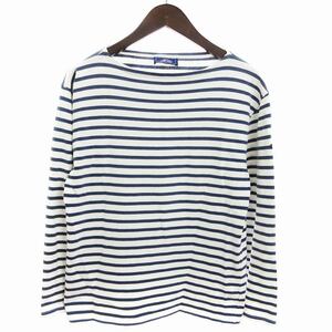  St. James SAINT JAMES bus k shirt cut and sewn long sleeve border boat neck navy navy blue white #SM3 men's 