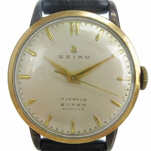 セイコー SEIKO スーパー nivaflex 腕時計 手巻き アナログ 3針 17石 S13017 ゴールドカラー ウォッチ ■SM3 ジャンク メンズ