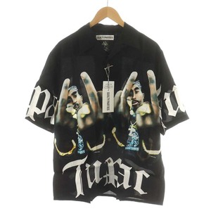  unused goods Wacko Maria WACKO MARIA × 2PAC S/S HAWAIIAN SHIRT TYPE-1 shirt short sleeves L black black TUPAC-WM-HI01 /AN13 men's 