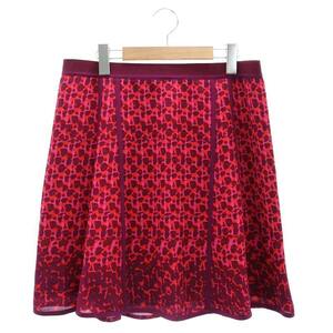  Mark by Mark Jacobs MARC by MARC JACOBS skirt Mini flair total pattern large size 12 purple pink red /NR #OS lady's 