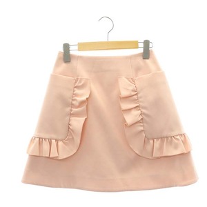  Chesty Chesty frill pocket skirt trapezoid skirt Mini 0 pale pink /ES #OS #SH lady's 