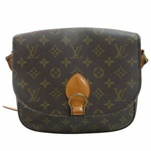 ルイヴィトン LOUIS VUITTON モノグラム サンクルーGM レザーショルダーバック 肩掛け 斜め掛け 総柄 フランス製 M51242 茶 ブラウン レデ