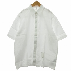 オーエーエムシー OAMC 美品 21SS no bottom short sleeve shirts シャツ 半袖 比翼 白 ホワイト Sサイズ OAMS601968